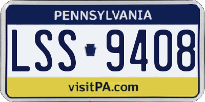 PA license plate LSS9408