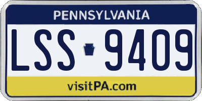 PA license plate LSS9409