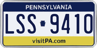 PA license plate LSS9410