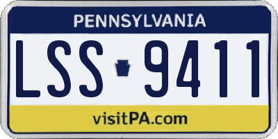 PA license plate LSS9411