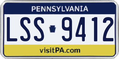 PA license plate LSS9412