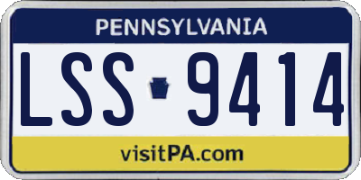 PA license plate LSS9414