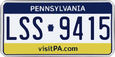 PA license plate LSS9415