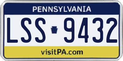 PA license plate LSS9432