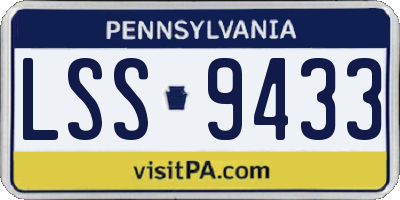 PA license plate LSS9433