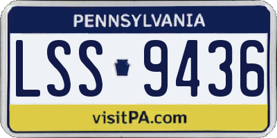 PA license plate LSS9436