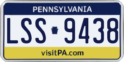 PA license plate LSS9438