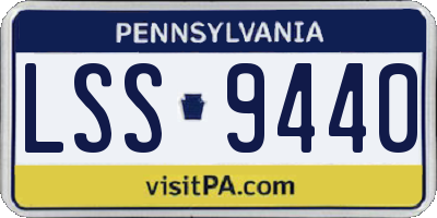 PA license plate LSS9440