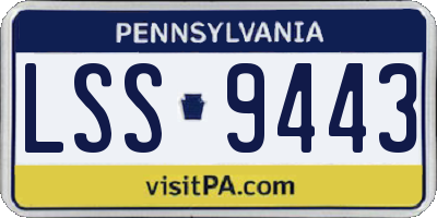 PA license plate LSS9443