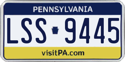 PA license plate LSS9445