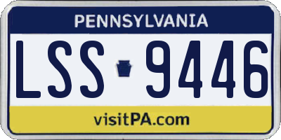 PA license plate LSS9446