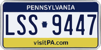 PA license plate LSS9447