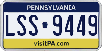 PA license plate LSS9449