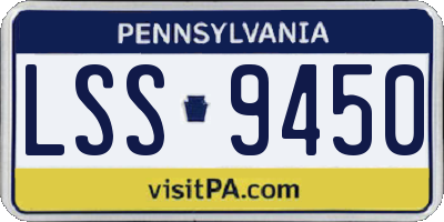 PA license plate LSS9450