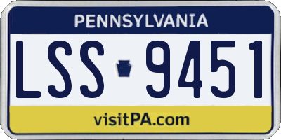 PA license plate LSS9451