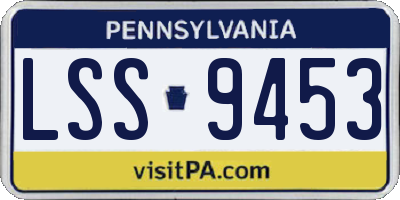 PA license plate LSS9453