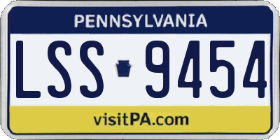 PA license plate LSS9454