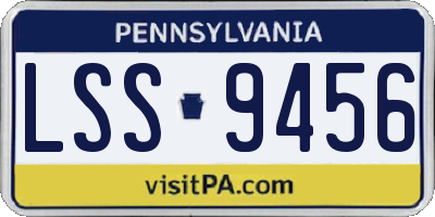 PA license plate LSS9456
