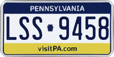 PA license plate LSS9458