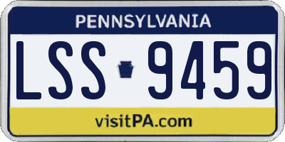 PA license plate LSS9459