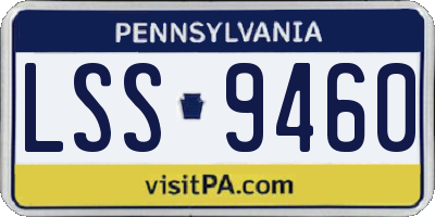PA license plate LSS9460