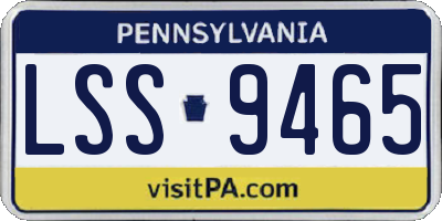 PA license plate LSS9465