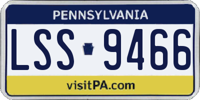 PA license plate LSS9466