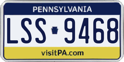 PA license plate LSS9468