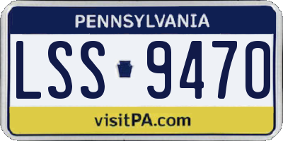 PA license plate LSS9470
