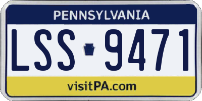 PA license plate LSS9471