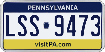 PA license plate LSS9473