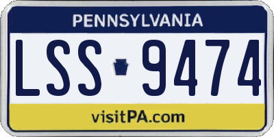 PA license plate LSS9474