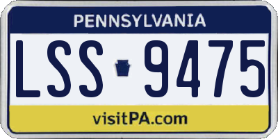 PA license plate LSS9475