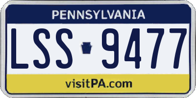 PA license plate LSS9477