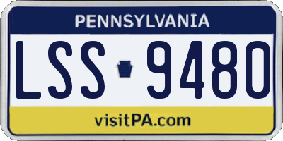 PA license plate LSS9480