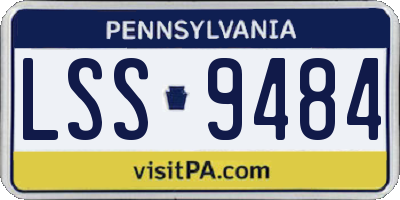 PA license plate LSS9484
