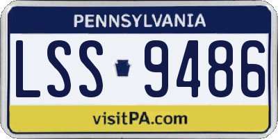 PA license plate LSS9486