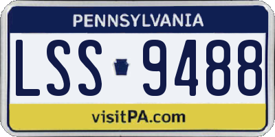 PA license plate LSS9488
