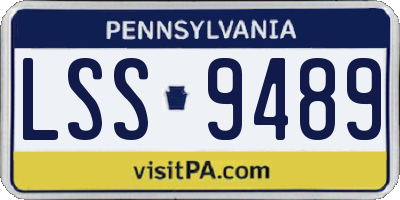 PA license plate LSS9489