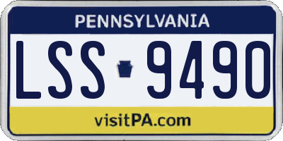 PA license plate LSS9490