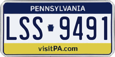 PA license plate LSS9491