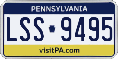PA license plate LSS9495