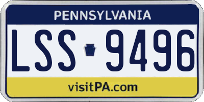 PA license plate LSS9496