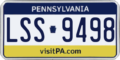 PA license plate LSS9498