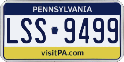 PA license plate LSS9499