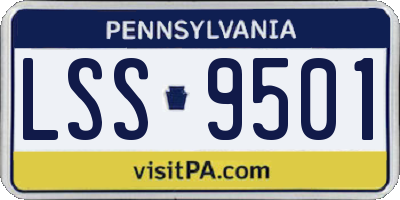 PA license plate LSS9501