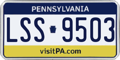 PA license plate LSS9503