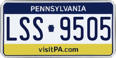 PA license plate LSS9505