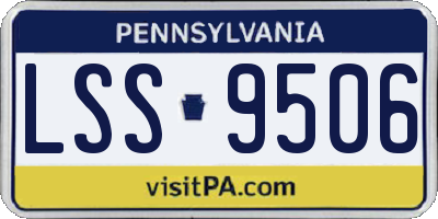 PA license plate LSS9506