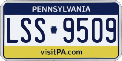 PA license plate LSS9509